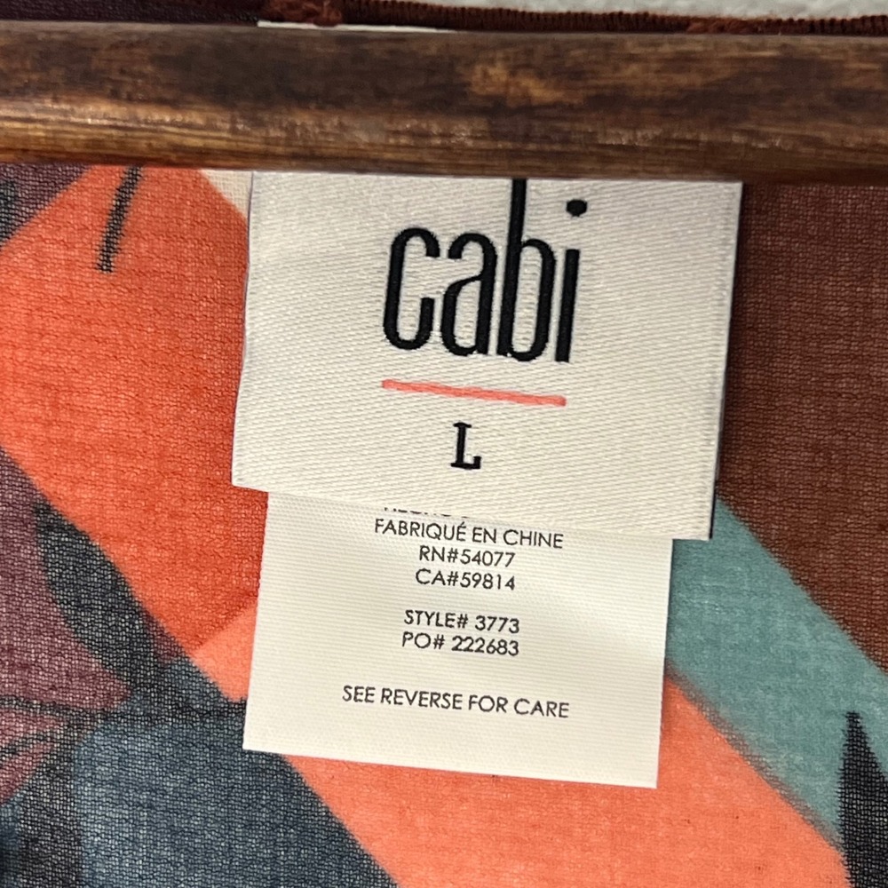 Cabi 2 Piece Sheer Blouse Top Cami Floral Plaid P… - image 3